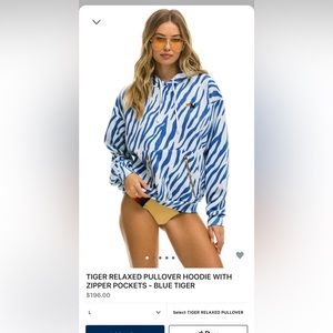 Aviator Nation zebra striped hoodie